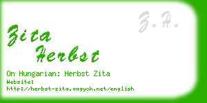 zita herbst business card